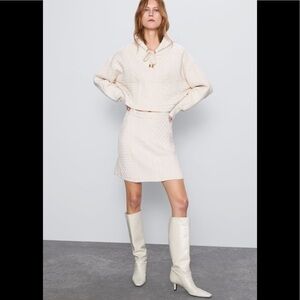 New Zara Cable Knit Skirt S